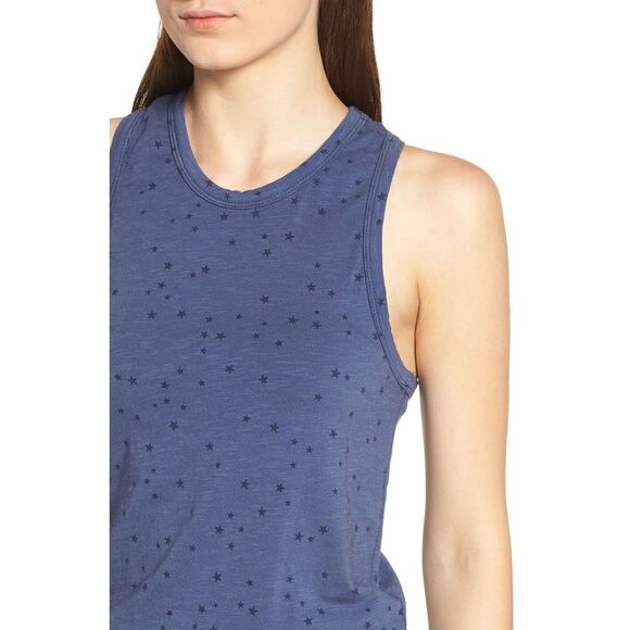 Sundry Womens Stars Sleeveless Blouson Dress 1 Marine - NWT $138 - Picture 4 of 6